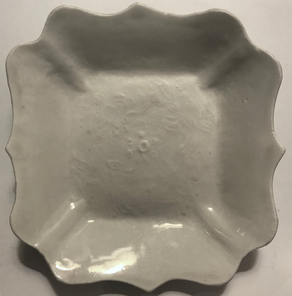 SOLD Chinese Liao Porcelain White Glazed Square Dish, 10th - 11th Century.