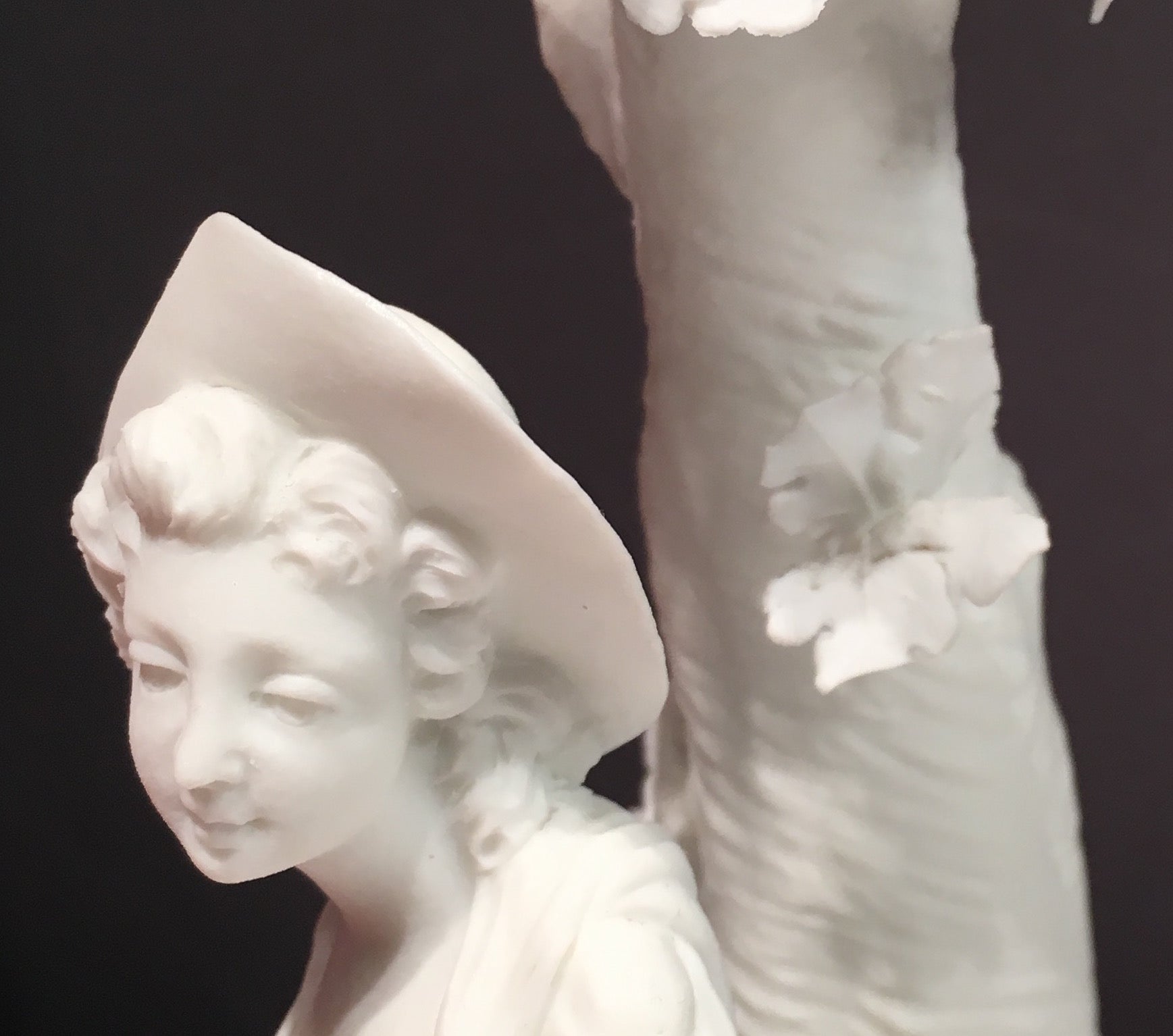 SOLD 18th Century Bisque Porcelain Figure of a Young Shepherdess