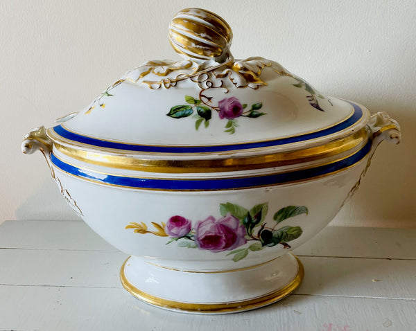 19th Century Vieux Paris Porcelain Soup Tureen