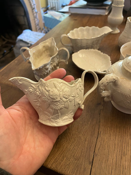 18th Century Staffordshire Saltglazed Sauceboat