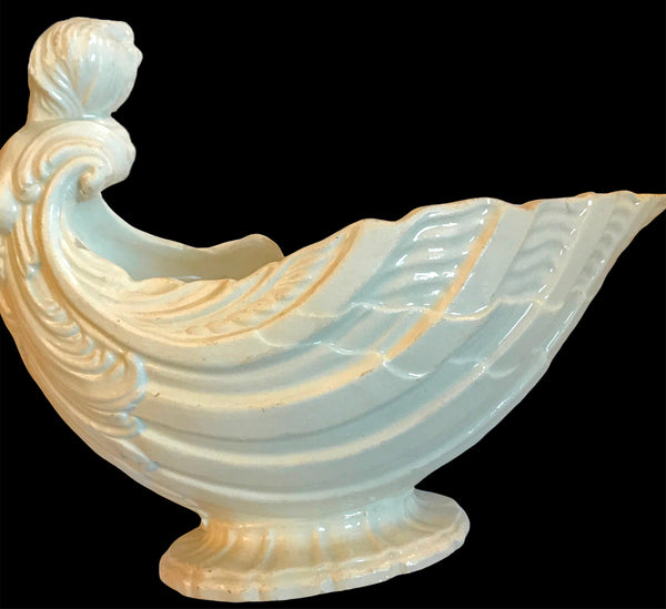 18th Century Italian Rococo Creamware Figural Sauceboat