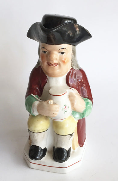 SOLD English Staffordshire Pottery Toby Jug with Stopper