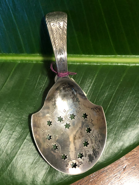 SOLD Unique George III Sterling Silver Caddy Spoon by Joseph Taylor.