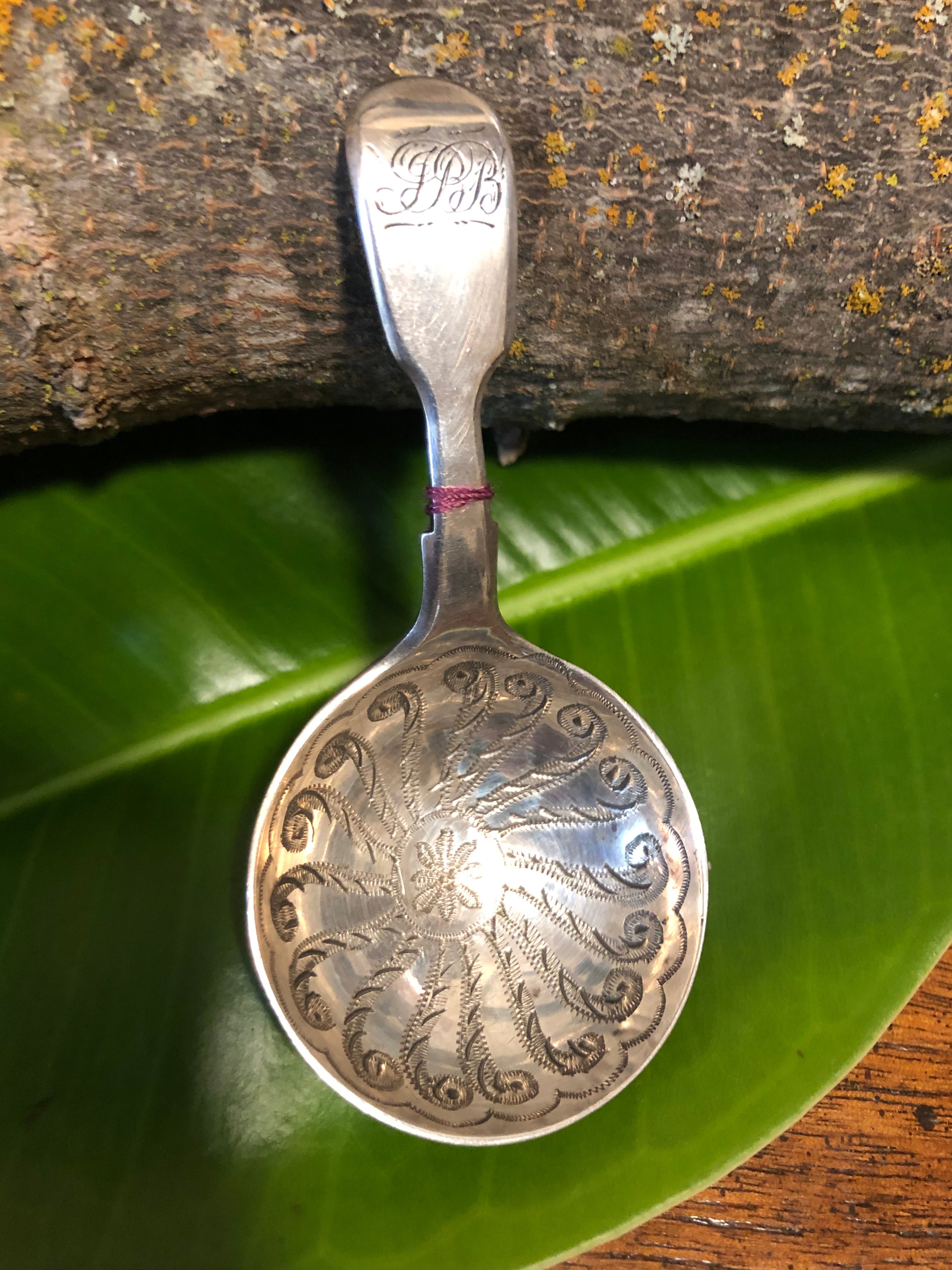 Nice English Victorian Sterling Silver Caddy Spoon by William Robert Smily.