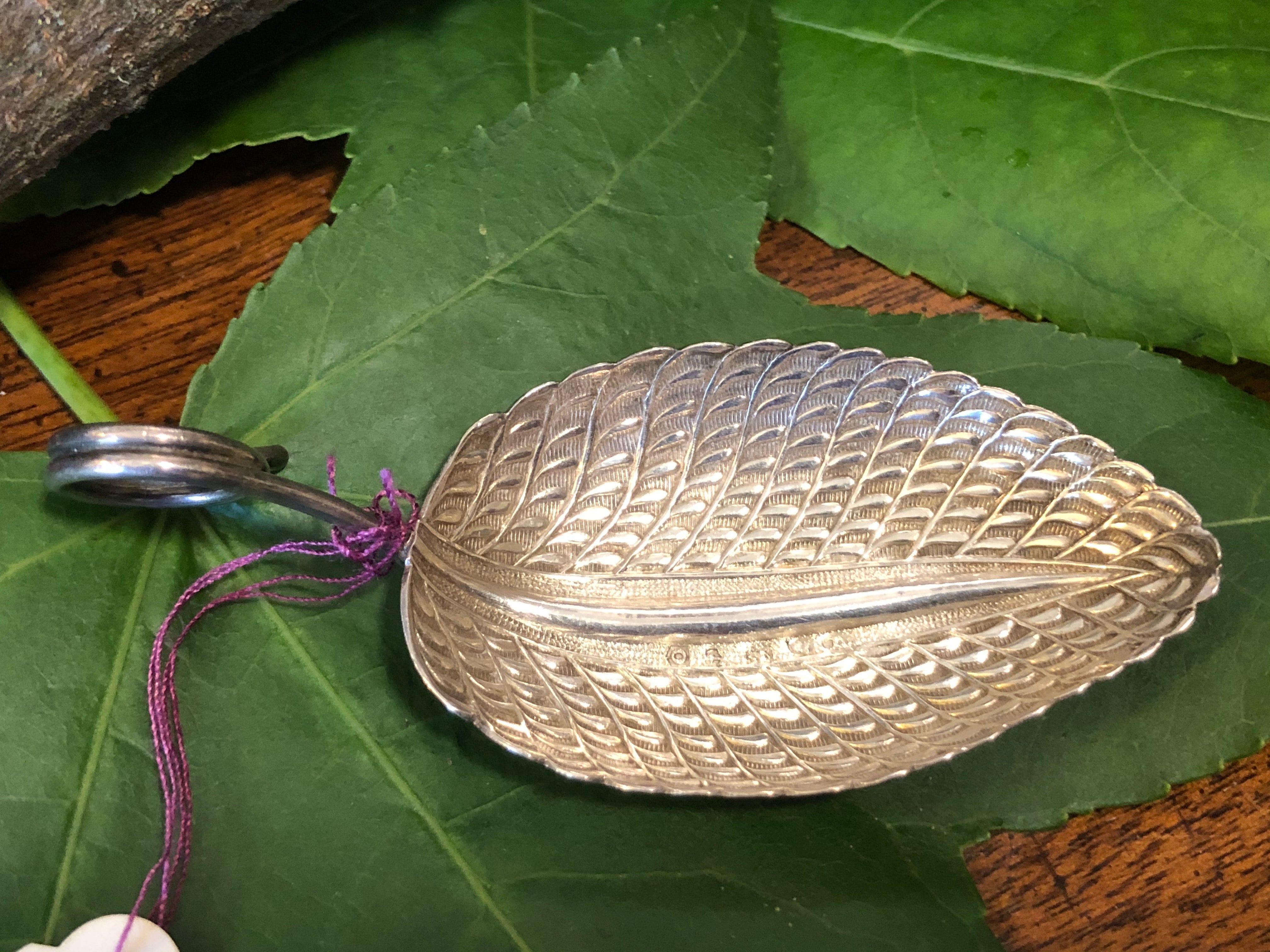 SOLD Rare George III Sterling Silver Caddy Spoon by Matthew Linwood.