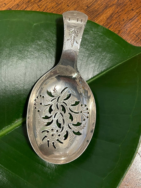 George III Sterling Silver Caddy Spoon by Joseph Willmore.