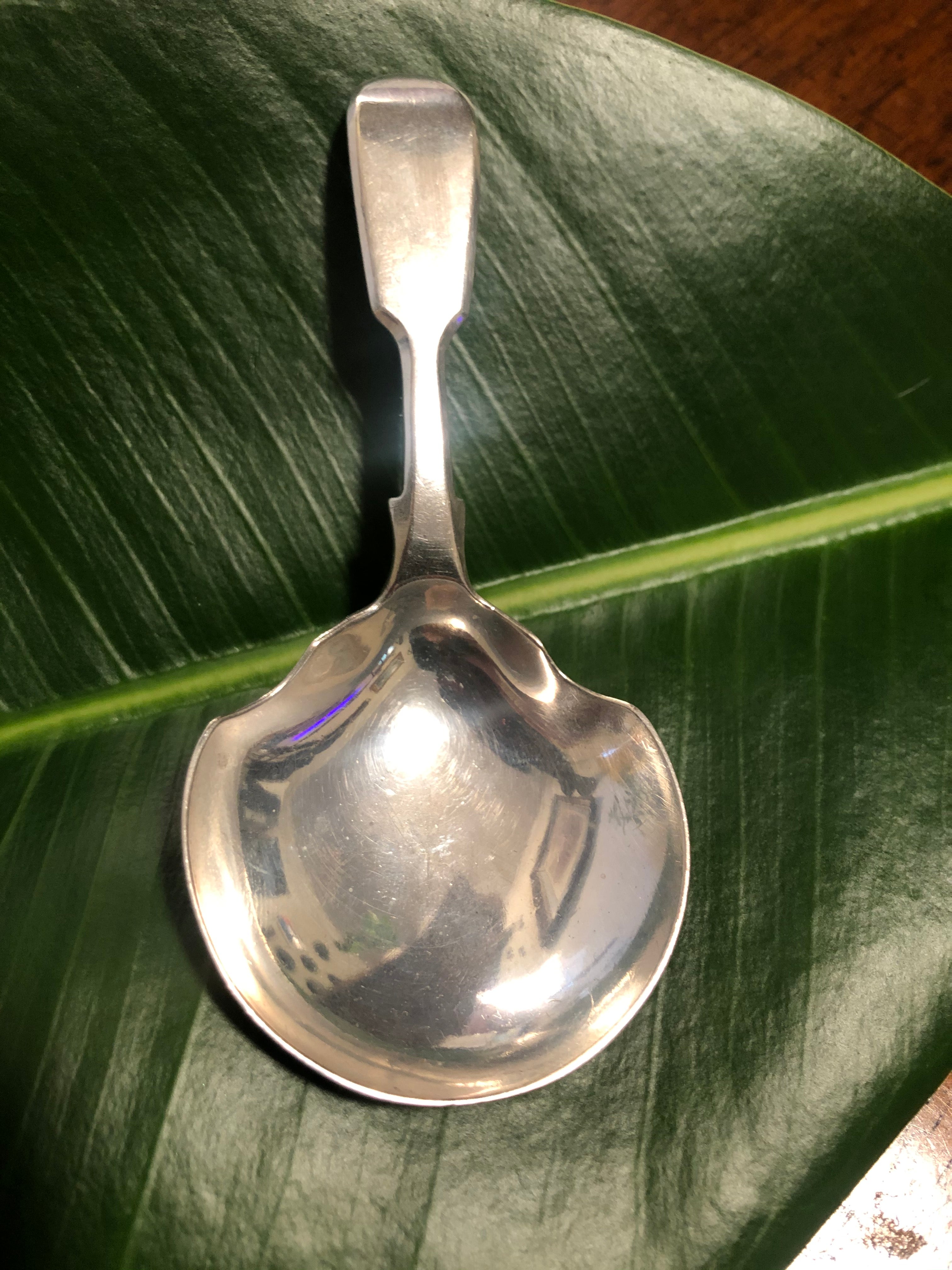 Bright William IV Sterling Silver Caddy Spoon by Joseph & Albert Savory.