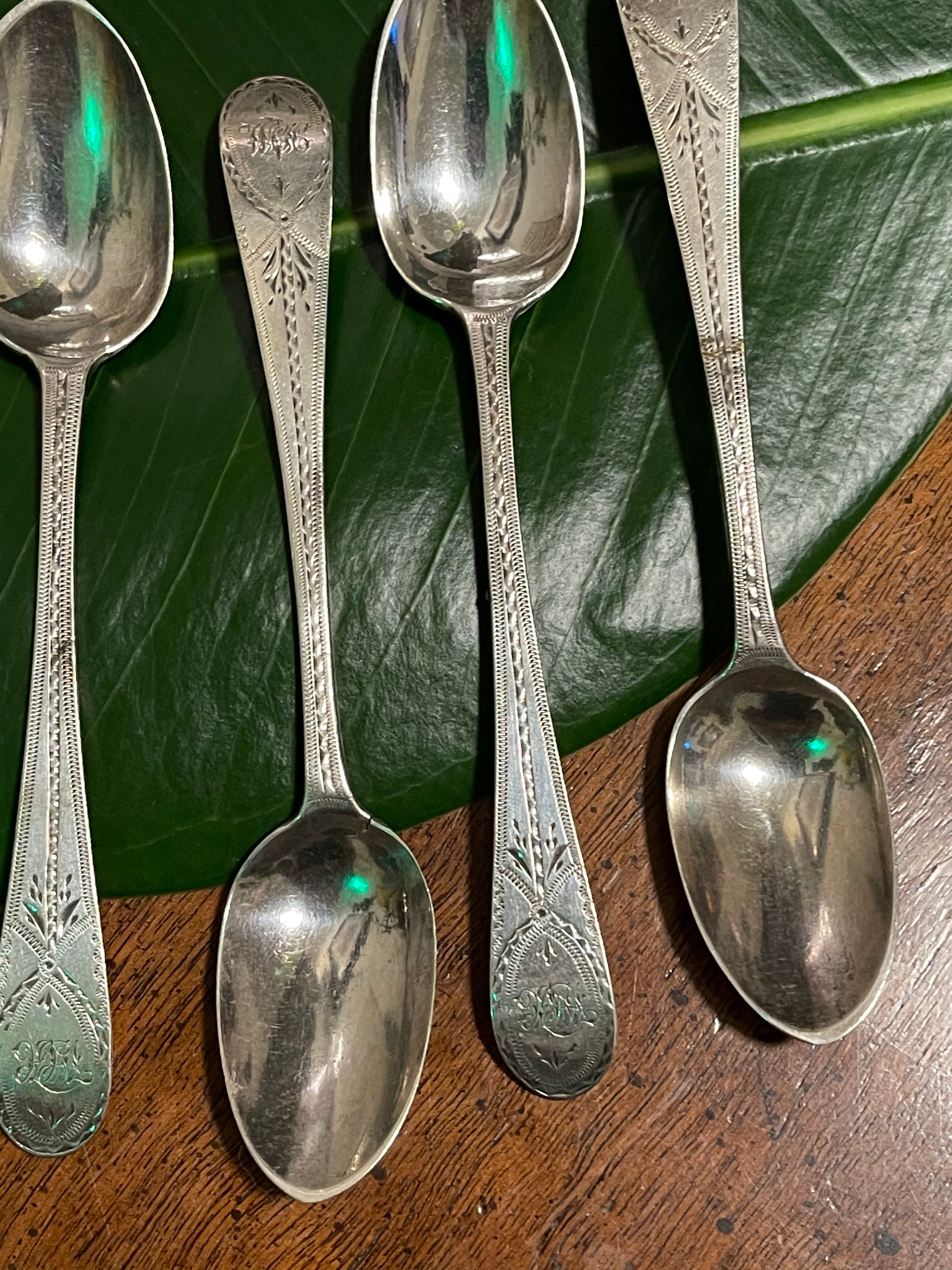 Rare George III Sterling Silver Set of Six Spoons by George Gray.
