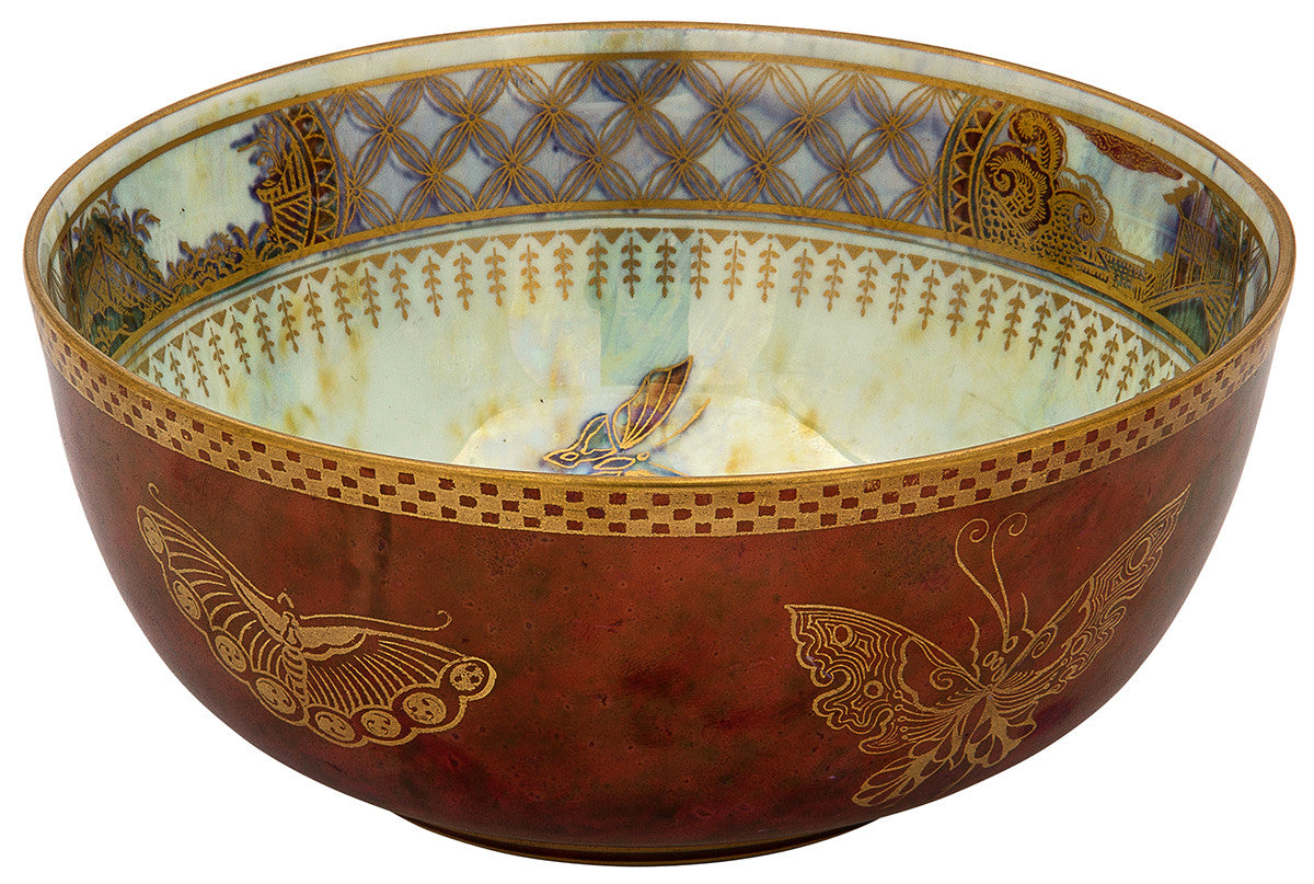 [SOLD] Art Deco Wedgwood Porcelain Fairyland Lustre Butterfly Bowl