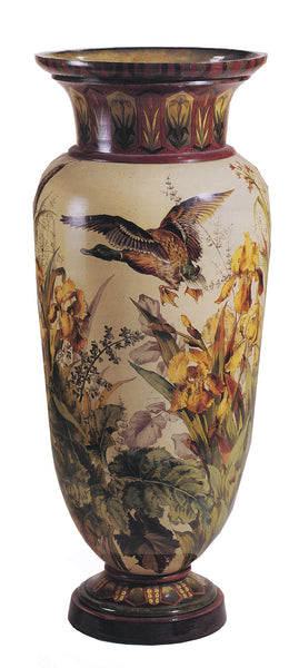SOLD English Doulton Lambeth Faience Monumental Floor Vase