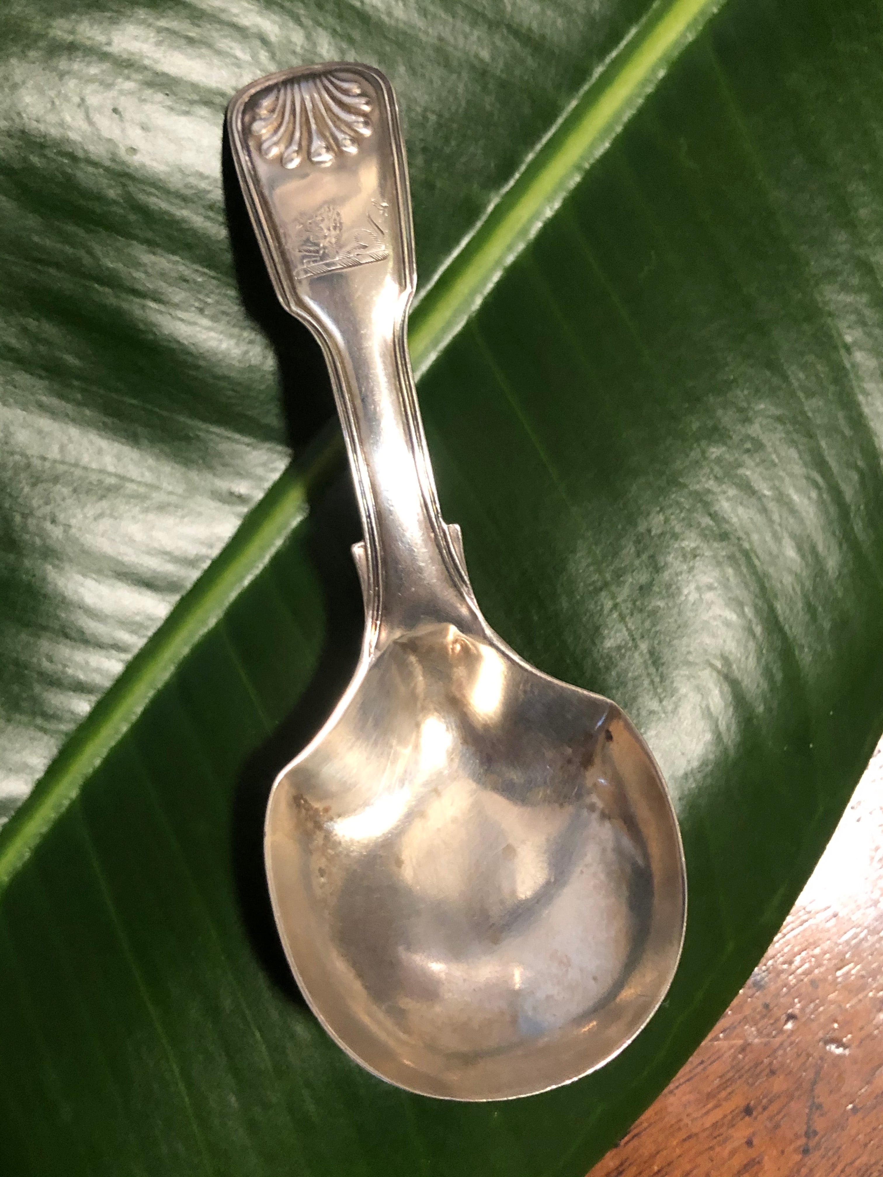 Fine Victorian Sterling Silver Caddy Spoon by George Unite.
