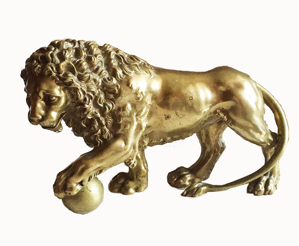 SOLD Continental Gilt-Bronze Figure of a Lion, after the Antique
