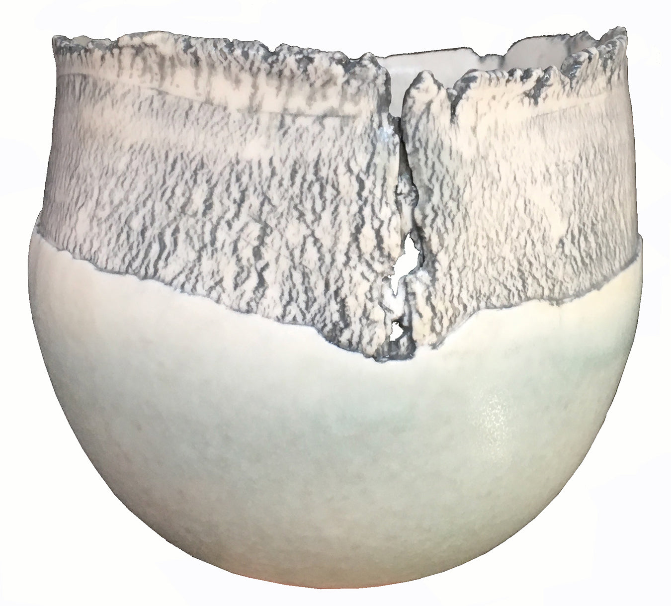 SOLD British Studio Pottery Mary White Oval Vase
