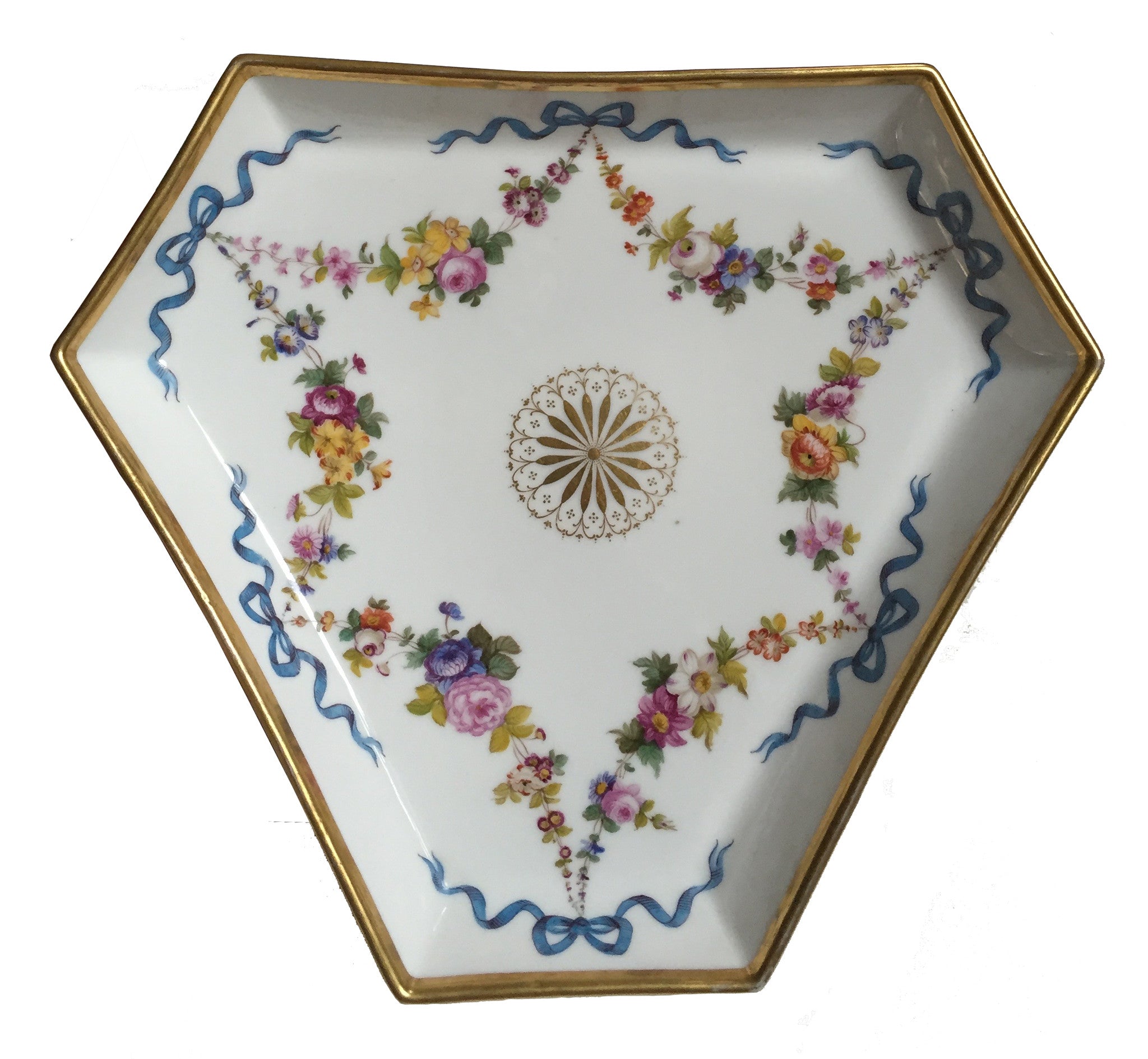 SOLD French Paris Nast Porcelain Shaped Tray, circa 1820