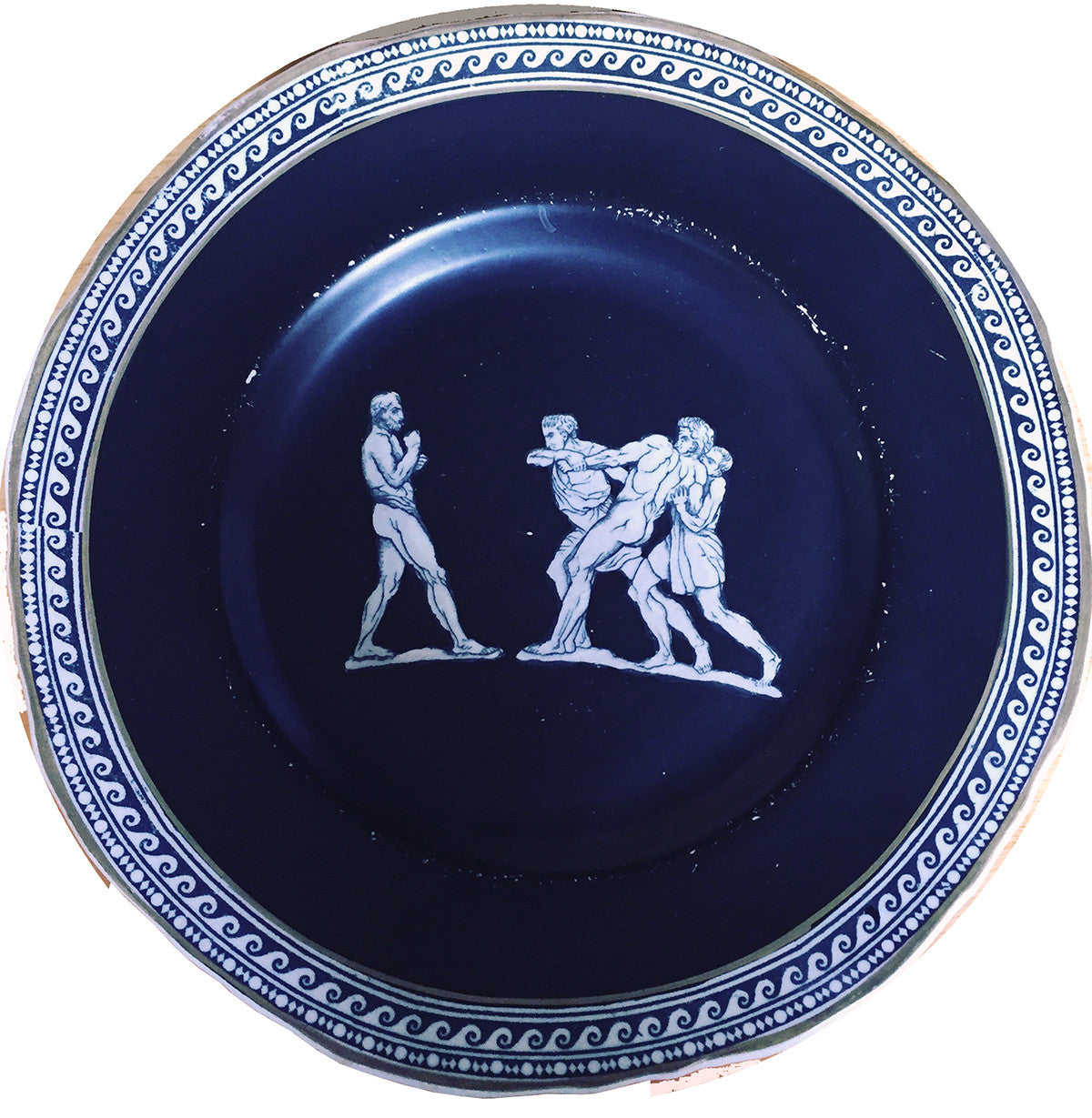 English Staffordshire  F. R. Pratt & Co. Pottery Cabinet Plate Old Greek Pattern