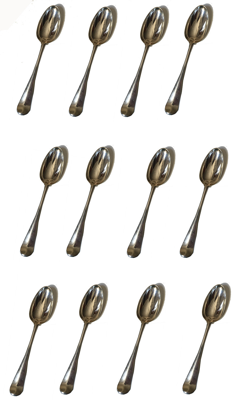 SOLD English George I Britannia Silver Dessert Spoons, by Isaac Davenport, London, 1719