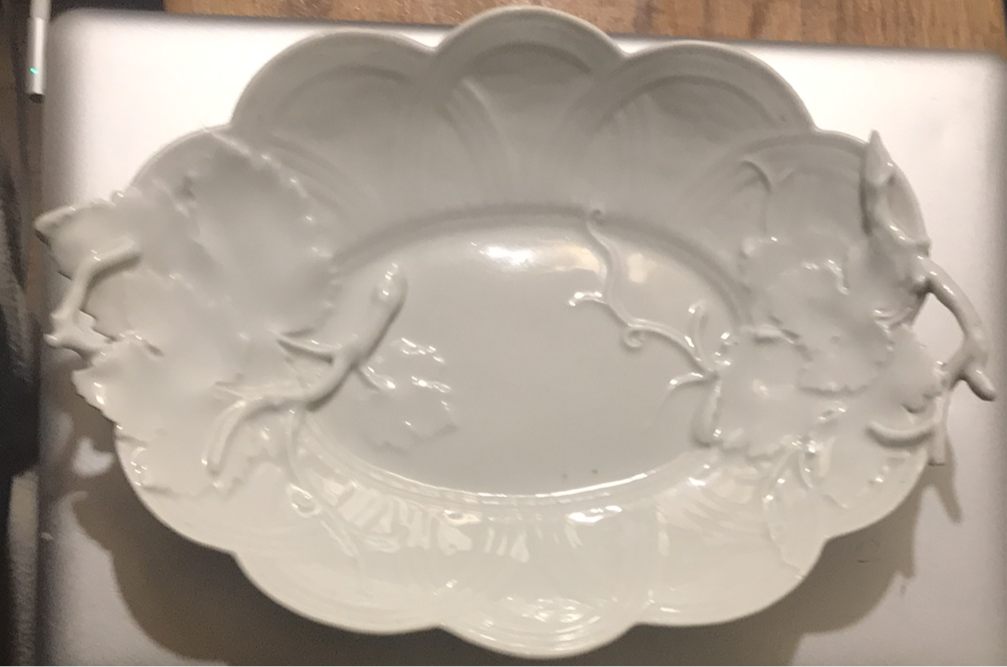 18th Century Chelsea Two Handled Leaf Moulded Dish