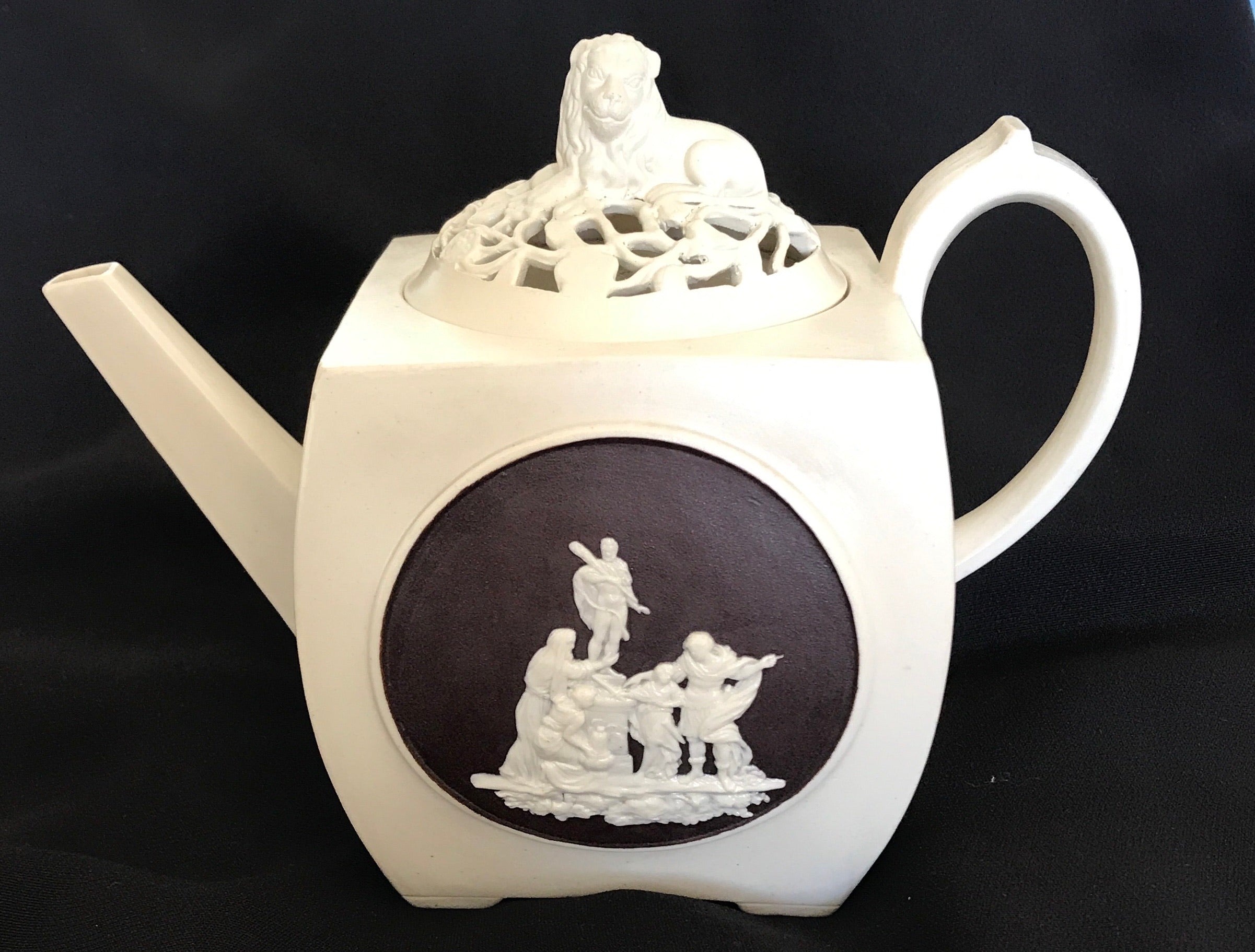 SOLD Staffordshire Pottery John Turner Stoneware Teapot & Cover.